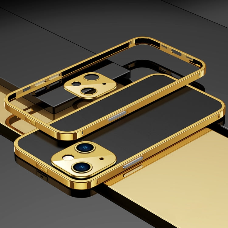For iPhone 13 Electroplated Glossy Stainless Steel Phone Case