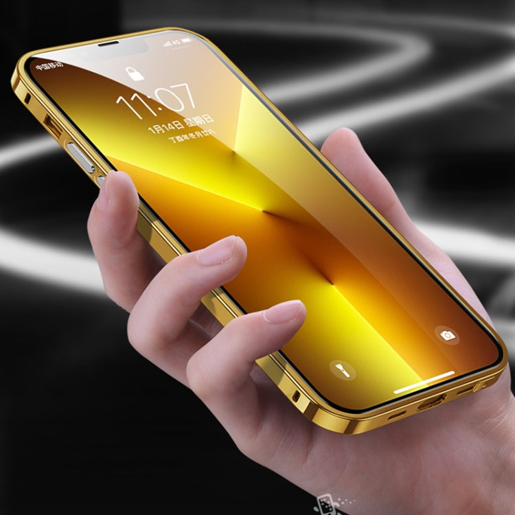 For iPhone 13 Pro Electroplated Glossy Stainless Steel Phone Case