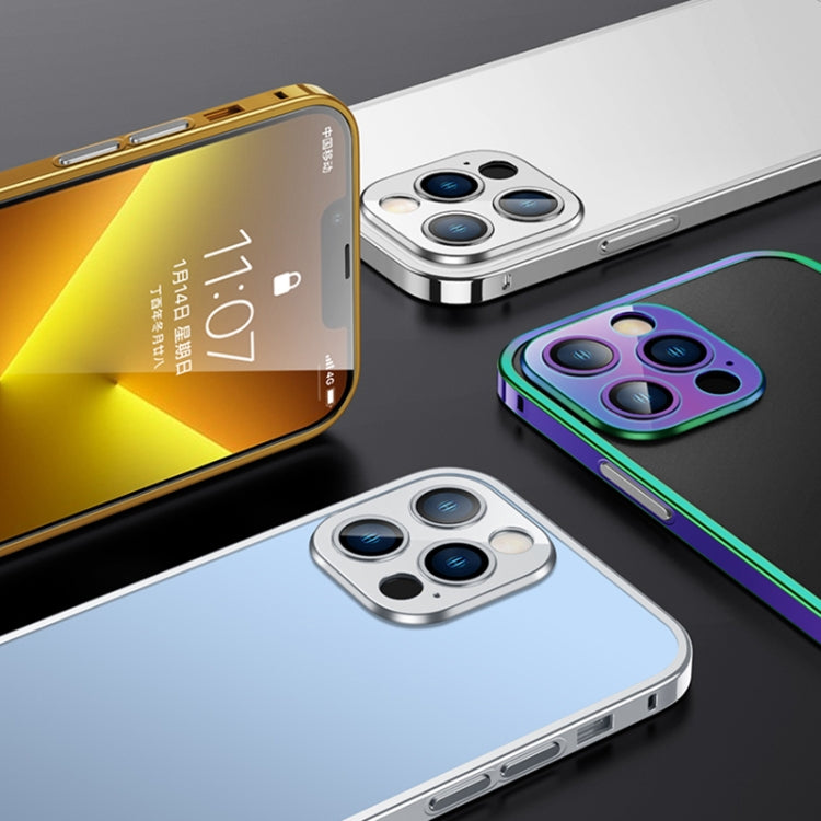 For iPhone 13 Pro Max Electroplated Glossy Stainless Steel Phone Case