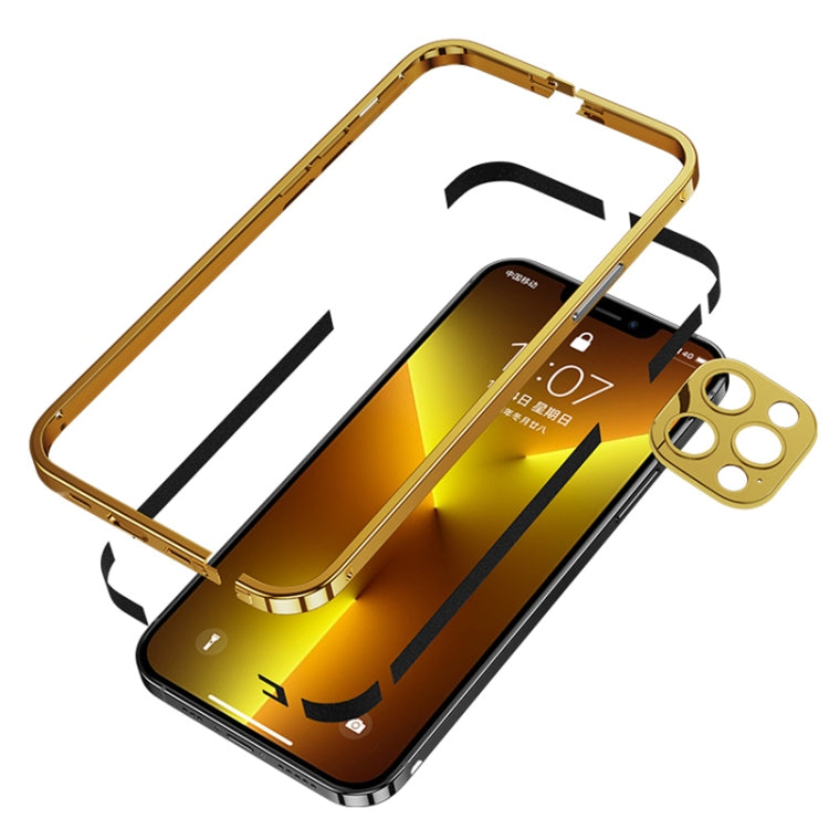For iPhone 13 Pro Max Electroplated Glossy Stainless Steel Phone Case