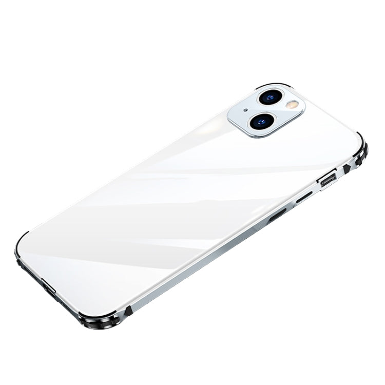 For iPhone 13 Stainless Steel+TPU Metal Transparent Phone Case