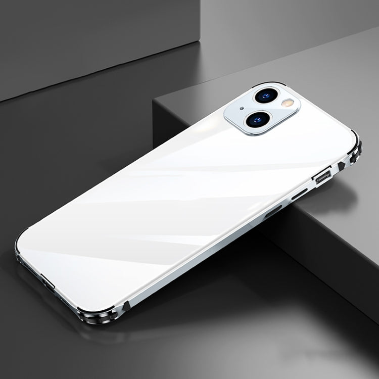 For iPhone 13 Stainless Steel+TPU Metal Transparent Phone Case