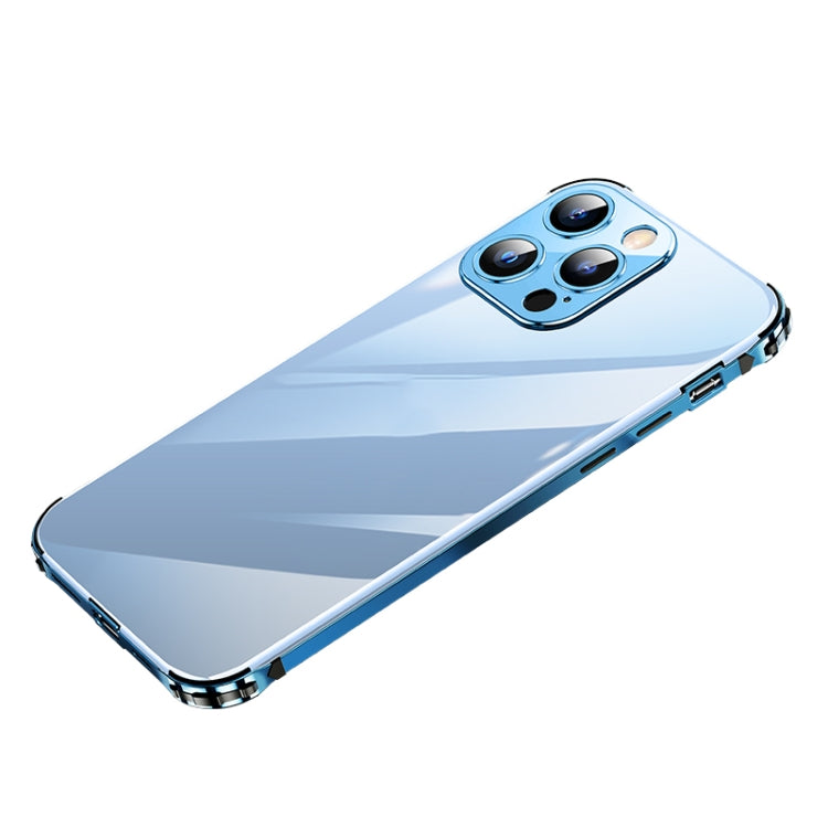 For iPhone 13 Pro Stainless Steel+TPU Metal Transparent Phone Case