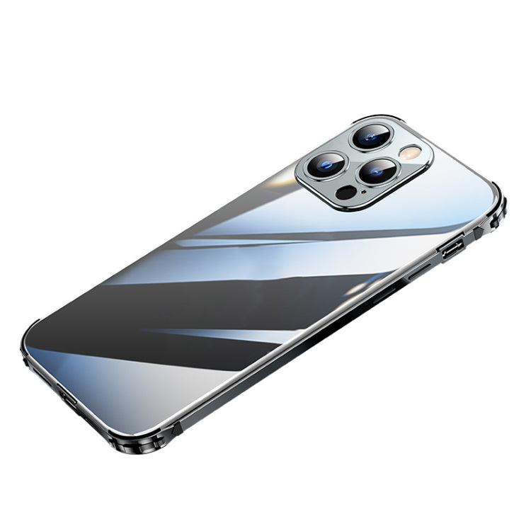 For iPhone 13 Pro Stainless Steel+TPU Metal Transparent Phone Case