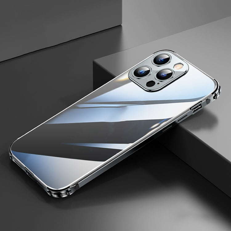 For iPhone 13 Pro Stainless Steel+TPU Metal Transparent Phone Case