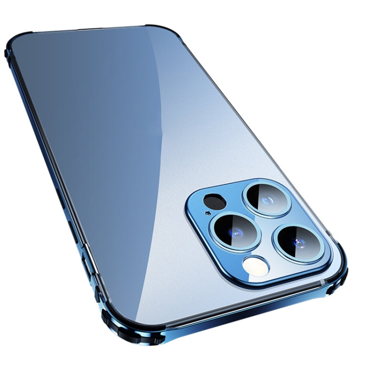For iPhone 13 Pro Stainless Steel+TPU Metal Transparent Phone Case
