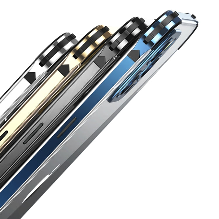 For iPhone 13 Pro Stainless Steel+TPU Metal Transparent Phone Case
