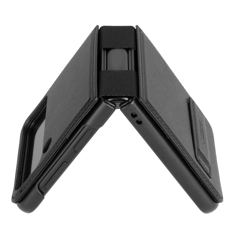 For Samsung Galaxy Z Flip4 5G NILLKIN QIN Series Plain Leather Phone Case