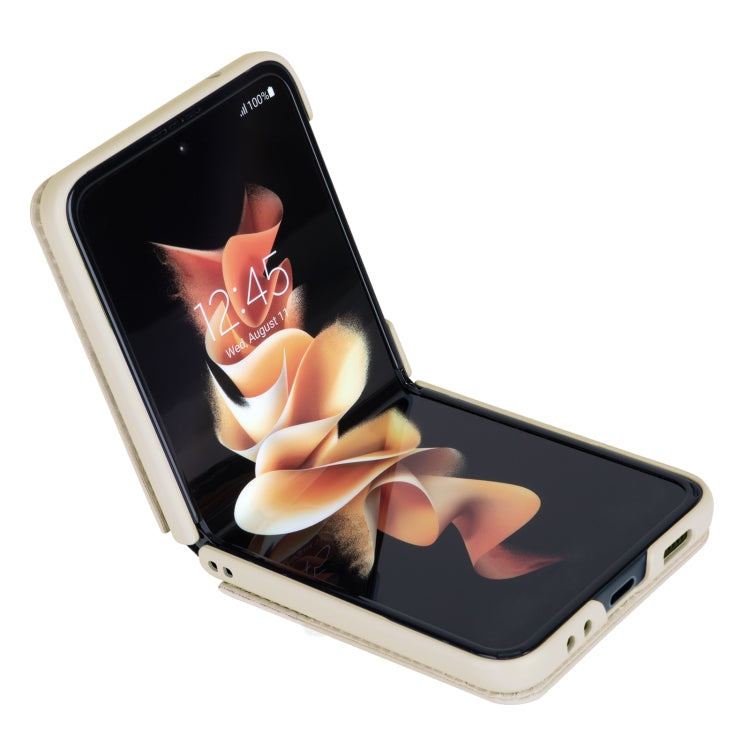 For Samsung Galaxy Z Flip4 5G NILLKIN QIN Series Plain Leather Phone Case