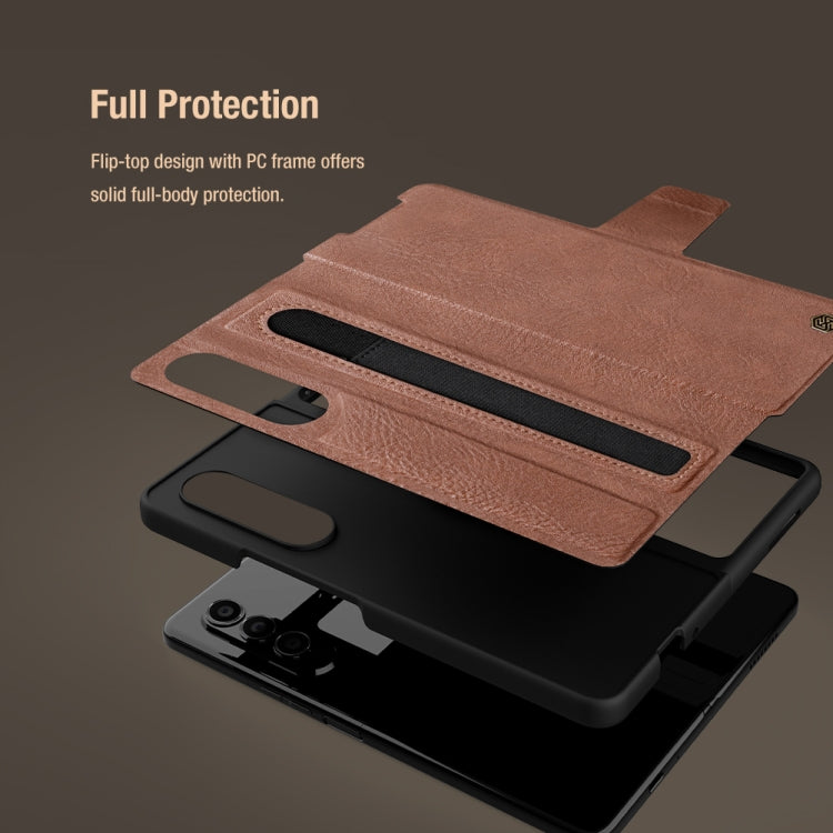 For Samsung Galaxy Z Fold4 5G NILLKIN Ogg Leather Phone Case