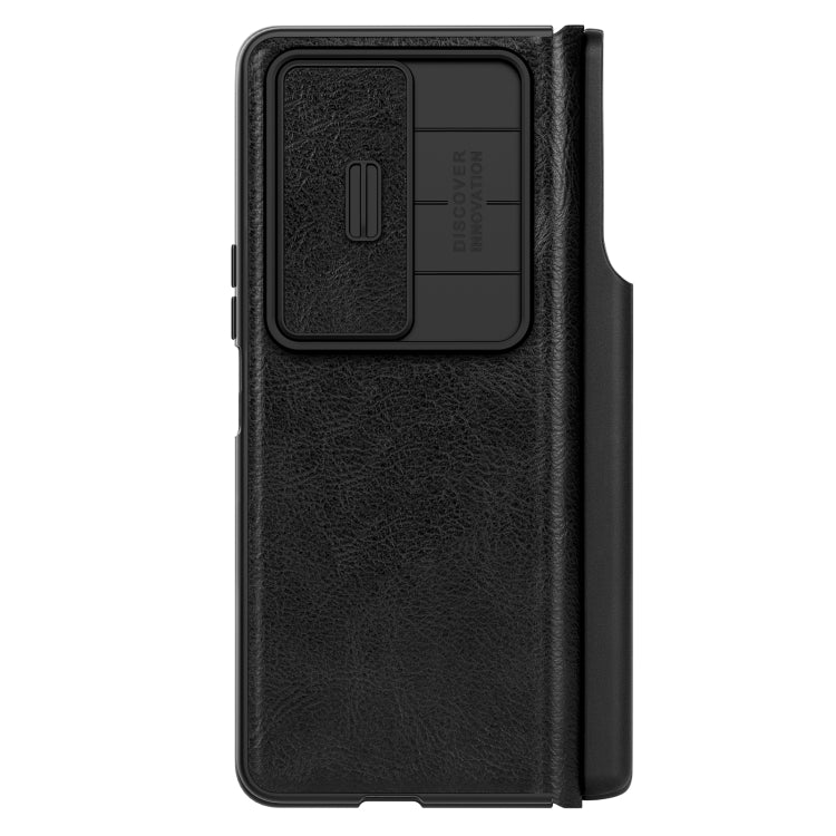 For Samsung Galaxy Z Fold4 5G NILLKIN QIN Series Pro Sliding Camera Cover Design Leather Phone Case