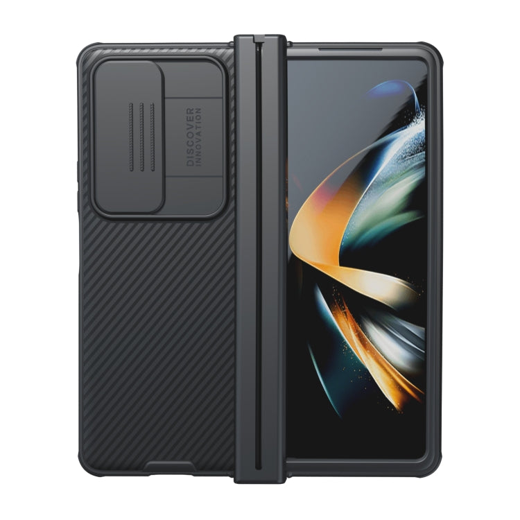 For Samsung Galaxy Z Fold4 NILLKIN Black Mirror Pro Series Camshield PC Phone Case, Simple Set