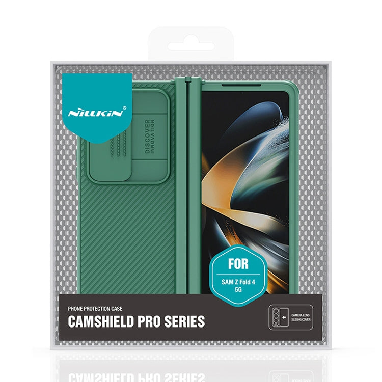 For Samsung Galaxy Z Fold4 NILLKIN Black Mirror Pro Series Camshield PC Phone Case, Simple Set