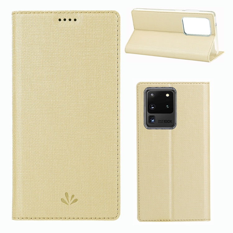 For Galaxy S20 Ultra ViLi Shockproof TPU + PU Horizontal Flip Protective Case with Card Slot & Holder