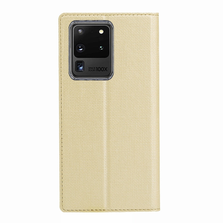 For Galaxy S20 Ultra ViLi Shockproof TPU + PU Horizontal Flip Protective Case with Card Slot & Holder