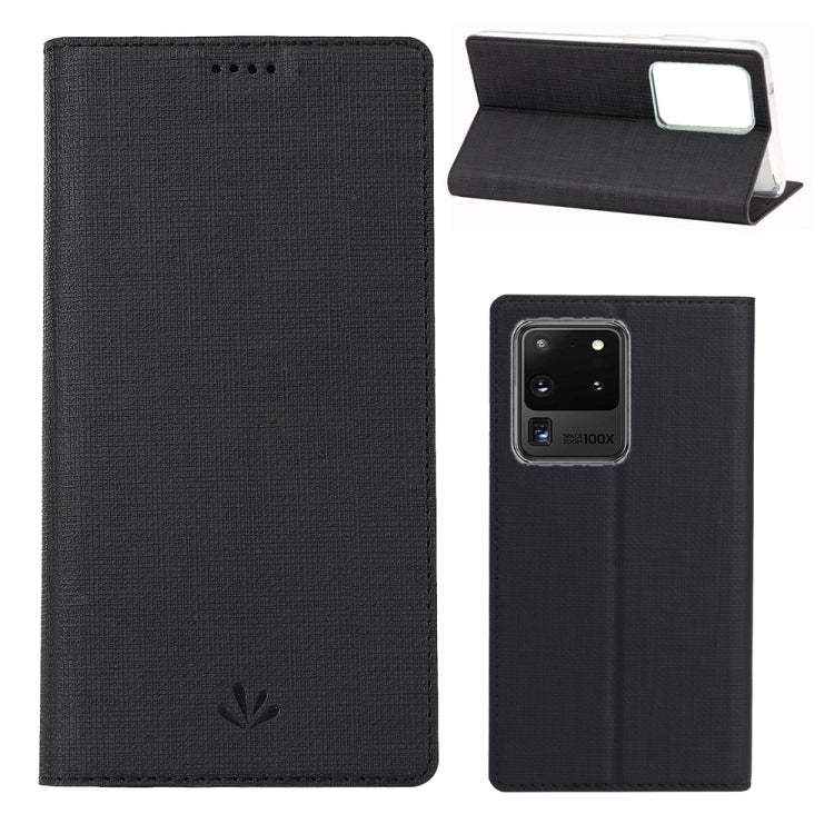 For Galaxy S20 Ultra ViLi Shockproof TPU + PU Horizontal Flip Protective Case with Card Slot & Holder