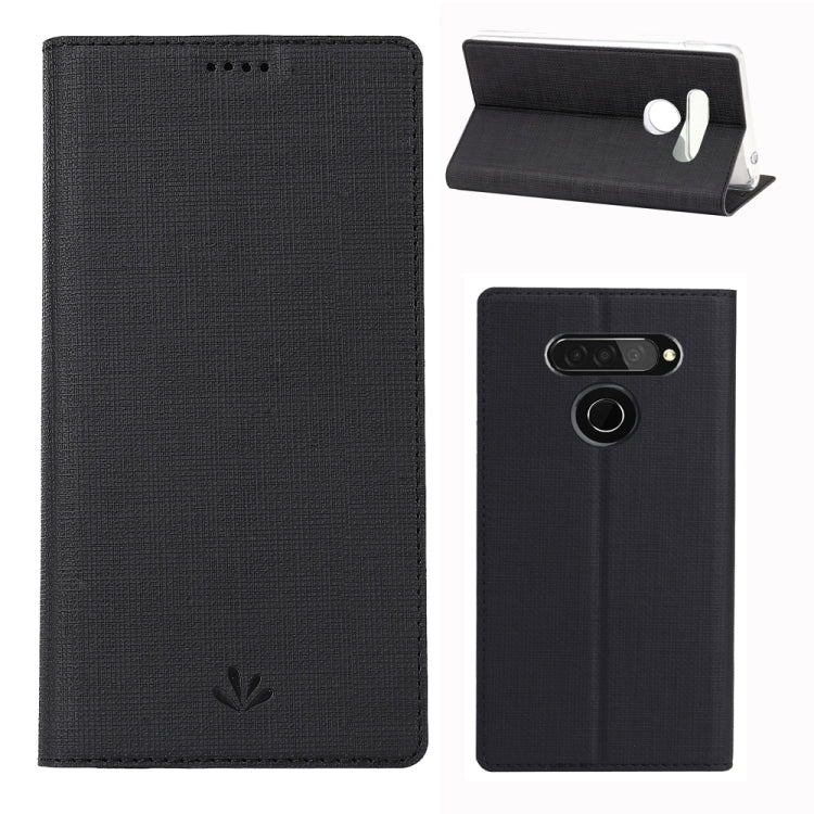 For  LG Q70 ViLi Shockproof TPU + PU Horizontal Flip Protective Case with Card Slot & Holder