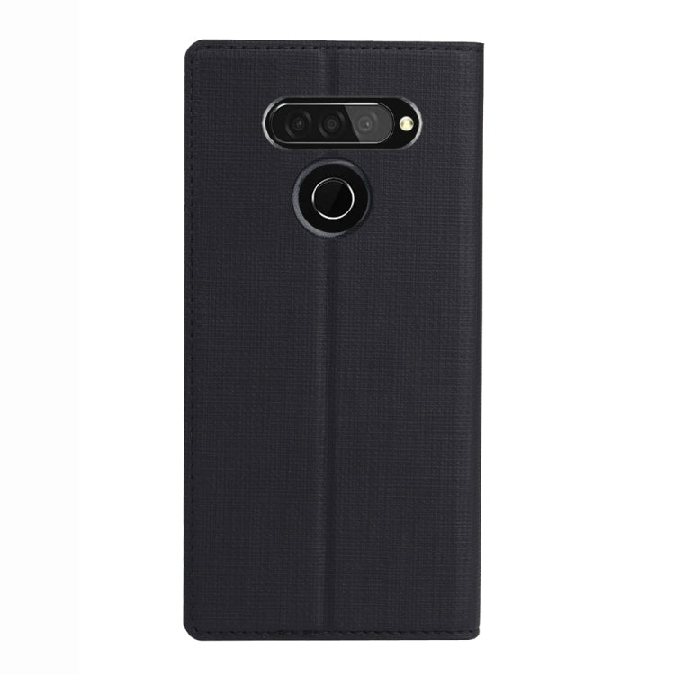 For  LG Q70 ViLi Shockproof TPU + PU Horizontal Flip Protective Case with Card Slot & Holder