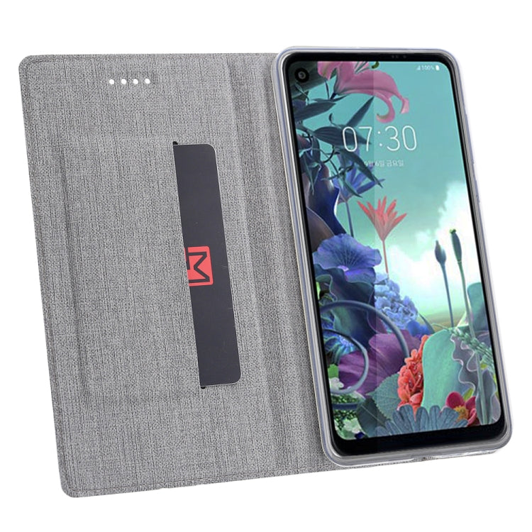 For  LG Q70 ViLi Shockproof TPU + PU Horizontal Flip Protective Case with Card Slot & Holder