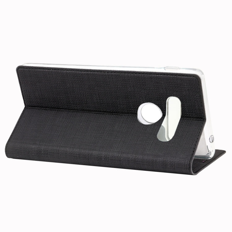 For  LG Q70 ViLi Shockproof TPU + PU Horizontal Flip Protective Case with Card Slot & Holder