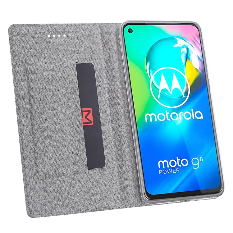 For Motorola Moto G8 Power ViLi Shockproof TPU + PU Horizontal Flip Protective Case with Card Slot & Holder