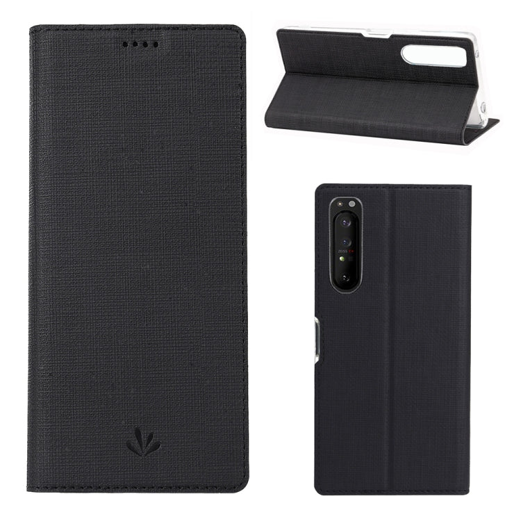 For  Sony Xperia 1 II ViLi Shockproof TPU + PU Horizontal Flip Protective Case with Card Slot & Holder