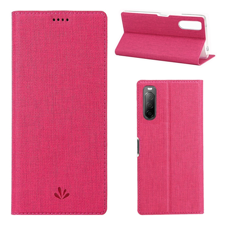 For Sony Xperia 10 II ViLi Shockproof TPU + PU Horizontal Flip Protective Case with Card Slot & Holder