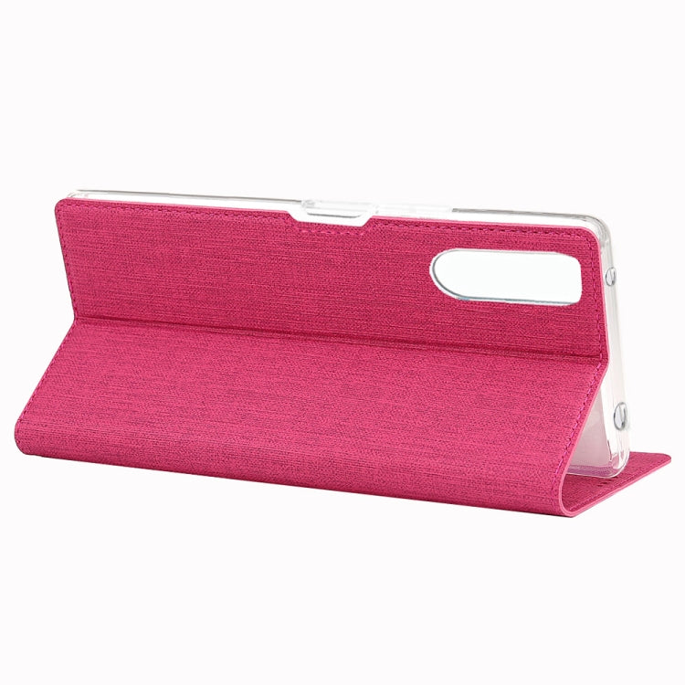 For Sony Xperia 10 II ViLi Shockproof TPU + PU Horizontal Flip Protective Case with Card Slot & Holder