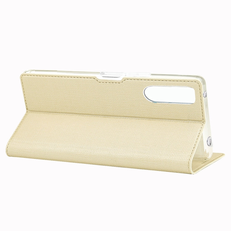 For Sony Xperia 10 II ViLi Shockproof TPU + PU Horizontal Flip Protective Case with Card Slot & Holder