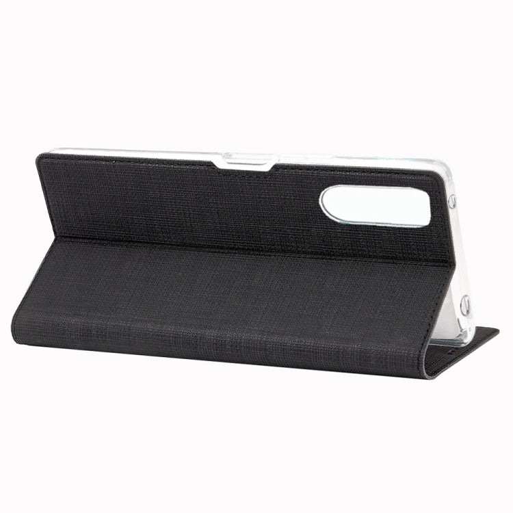 For Sony Xperia 10 II ViLi Shockproof TPU + PU Horizontal Flip Protective Case with Card Slot & Holder
