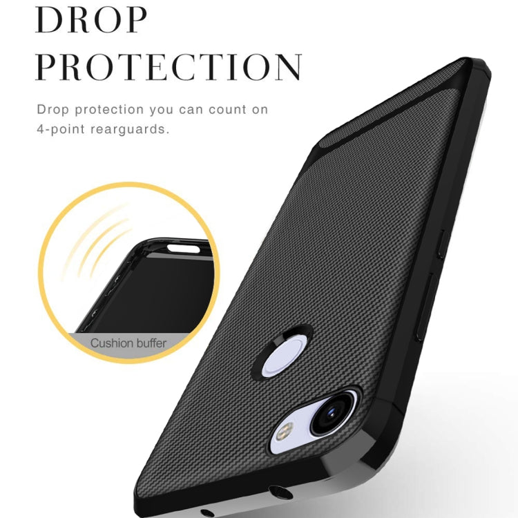 For Google Pixel 3a Carbon Fiber Texture Shockproof TPU Protective Case