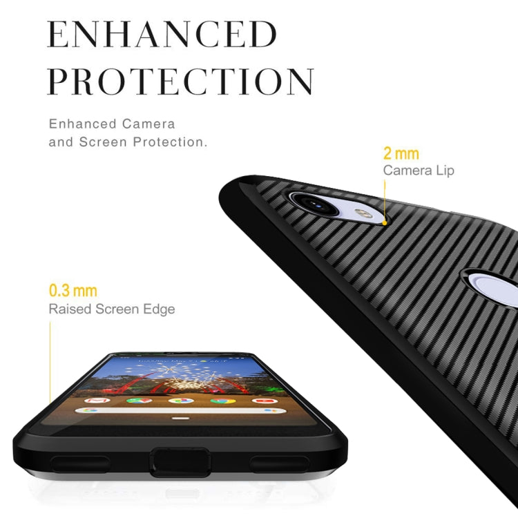 For Google Pixel 3a Carbon Fiber Texture Shockproof TPU Protective Case