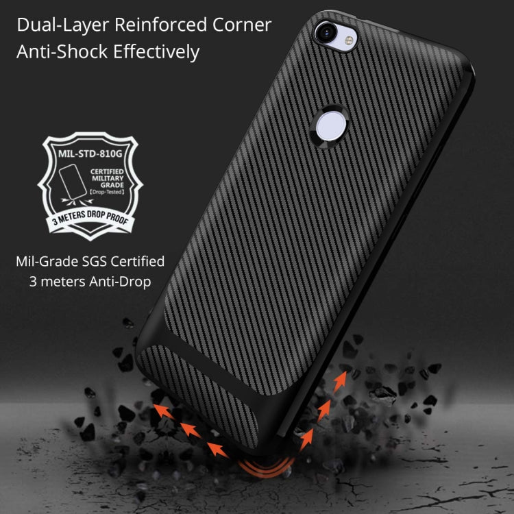 For Google Pixel 3a Carbon Fiber Texture Shockproof TPU Protective Case