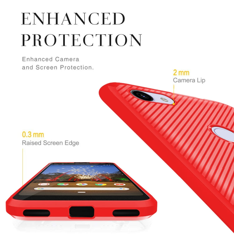 For Google Pixel 3a Carbon Fiber Texture Shockproof TPU Protective Case