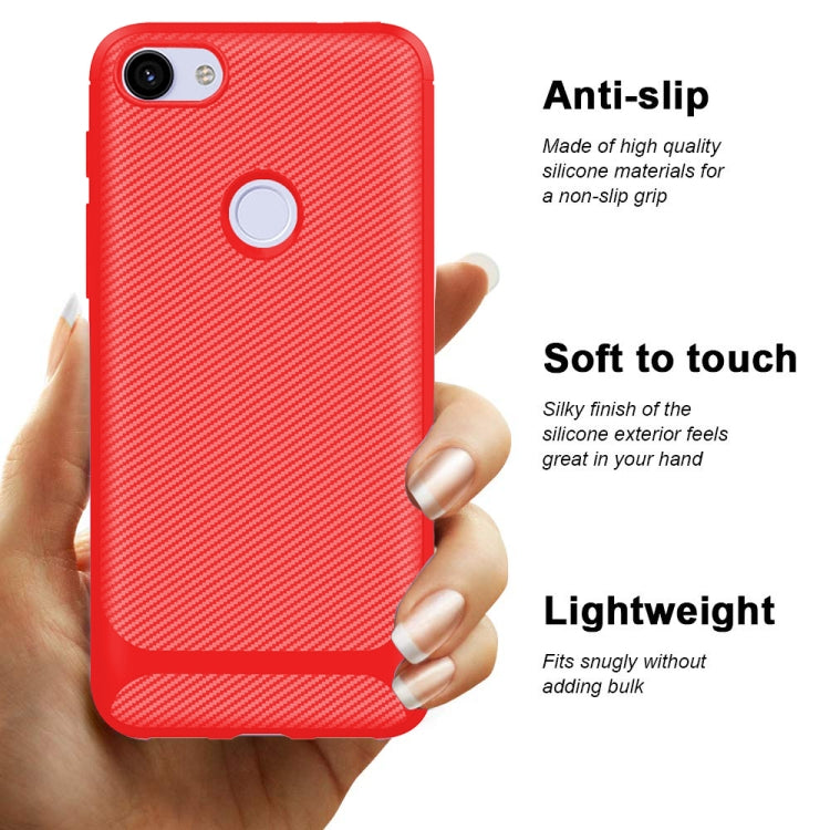 For Google Pixel 3a Carbon Fiber Texture Shockproof TPU Protective Case