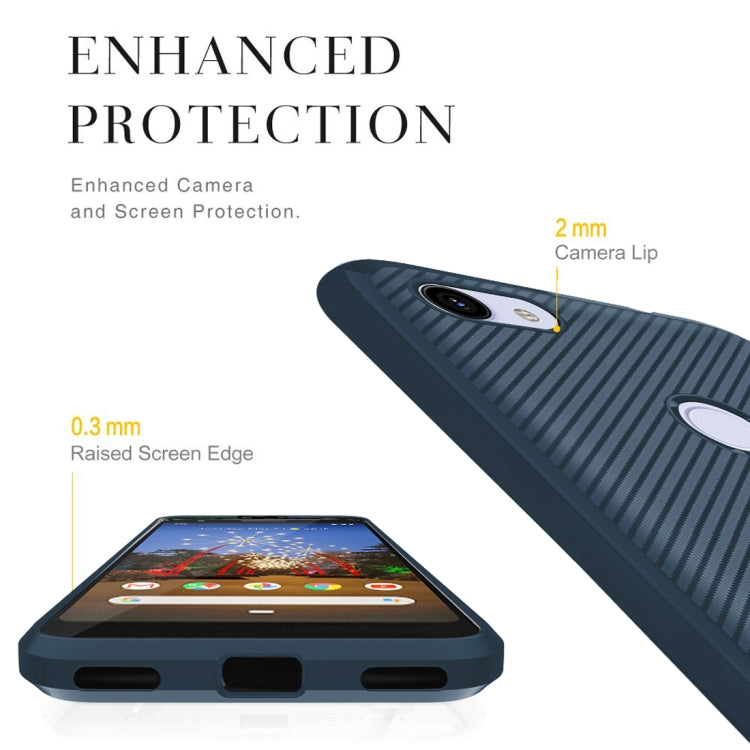 For Google Pixel 3a Carbon Fiber Texture Shockproof TPU Protective Case