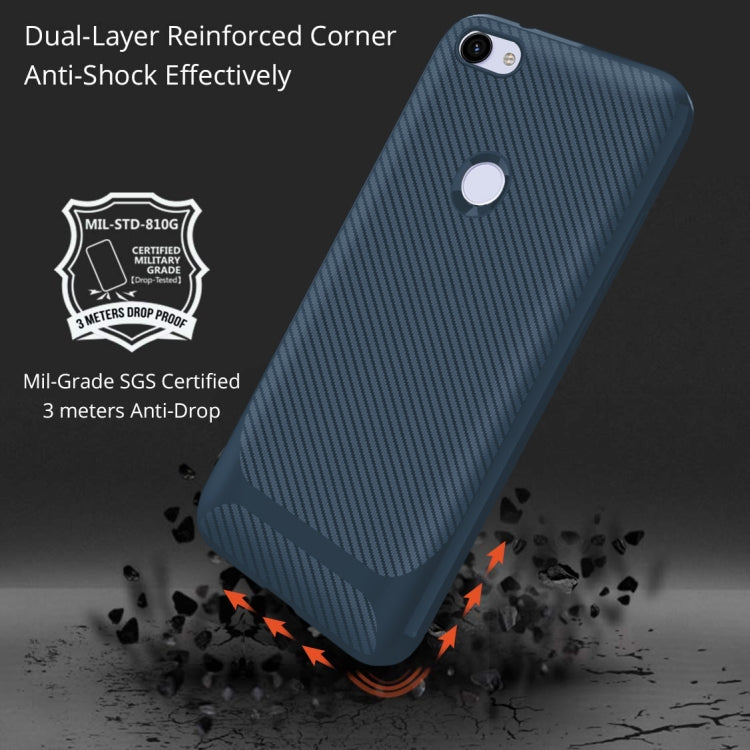 For Google Pixel 3a Carbon Fiber Texture Shockproof TPU Protective Case