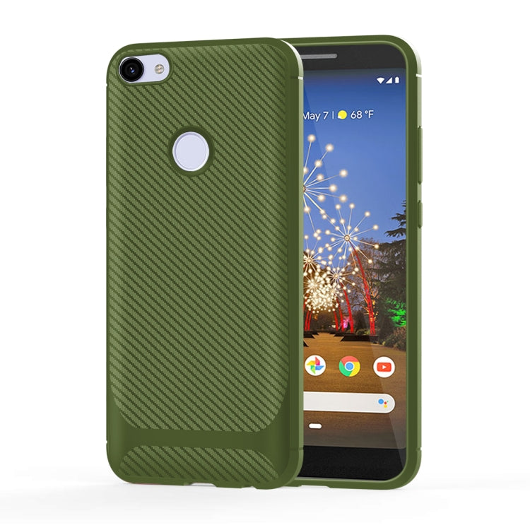 For Google Pixel 3a Carbon Fiber Texture Shockproof TPU Protective Case