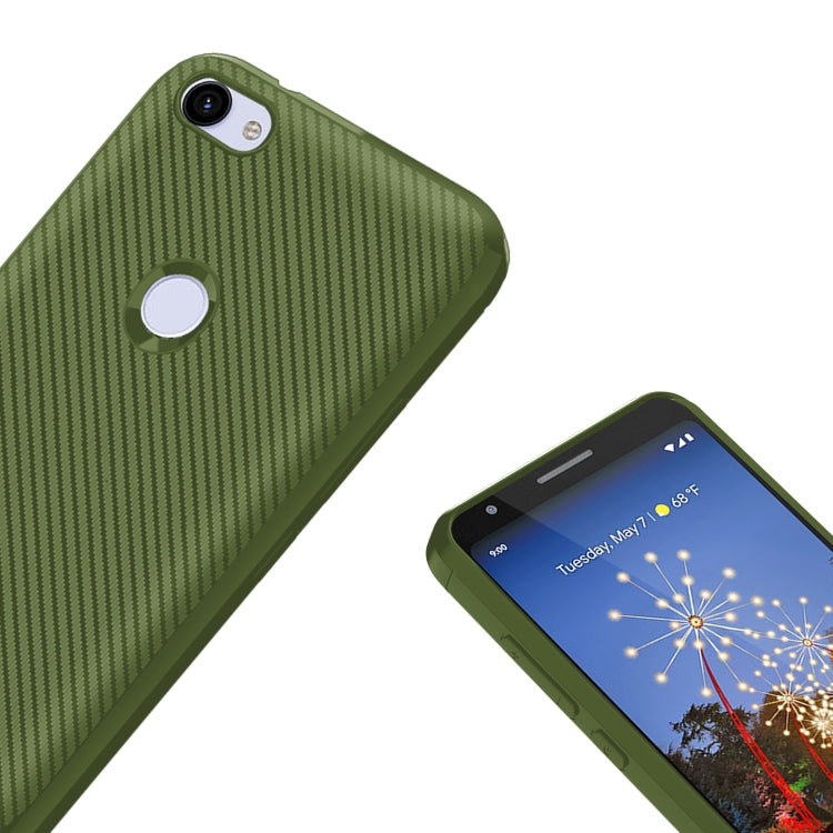 For Google Pixel 3a Carbon Fiber Texture Shockproof TPU Protective Case