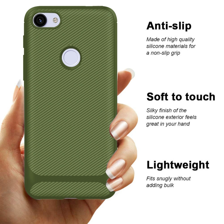 For Google Pixel 3a Carbon Fiber Texture Shockproof TPU Protective Case