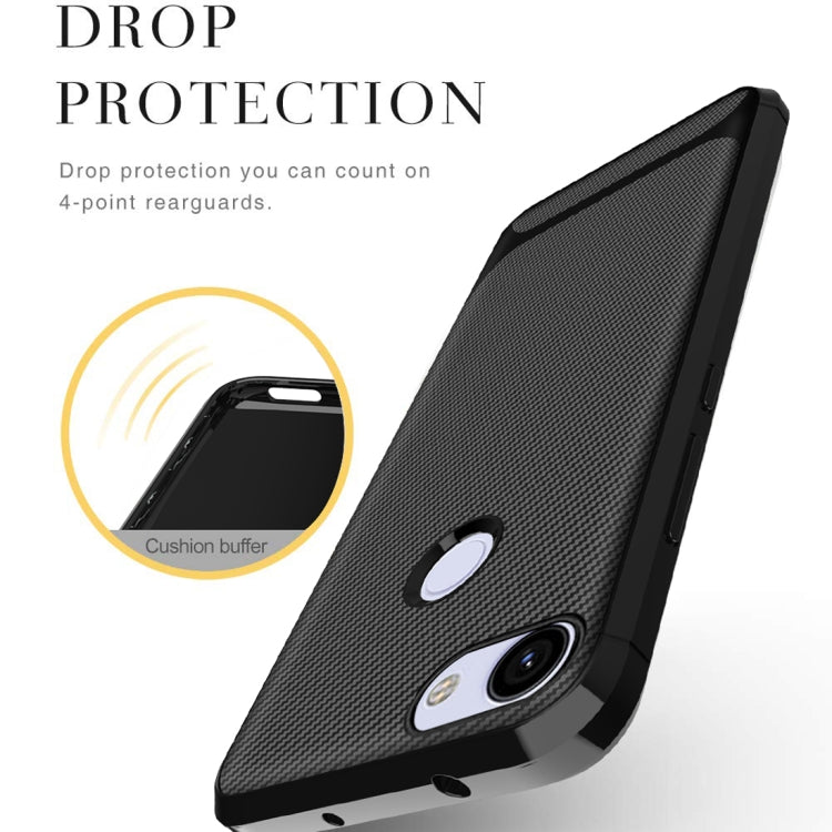 For Google Pixel 3a XL Carbon Fiber Texture Shockproof TPU Protective Case