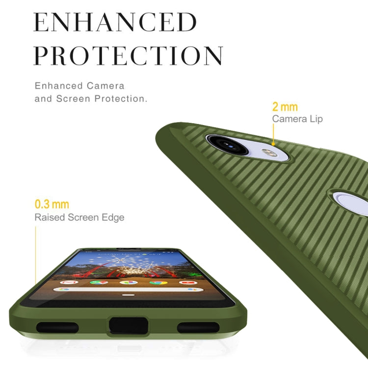 For Google Pixel 3a XL Carbon Fiber Texture Shockproof TPU Protective Case