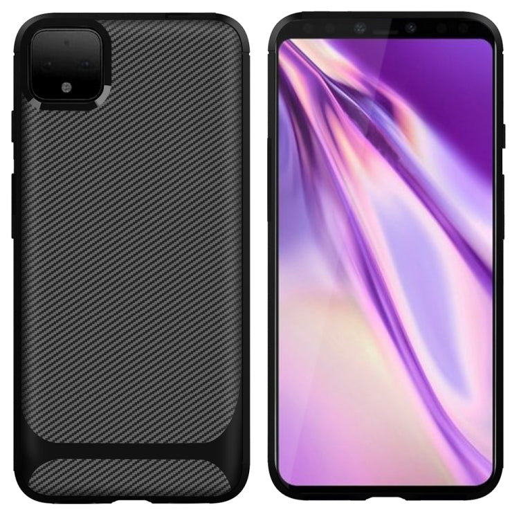 For Google Pixel 4 Carbon Fiber Texture Shockproof TPU Protective Case