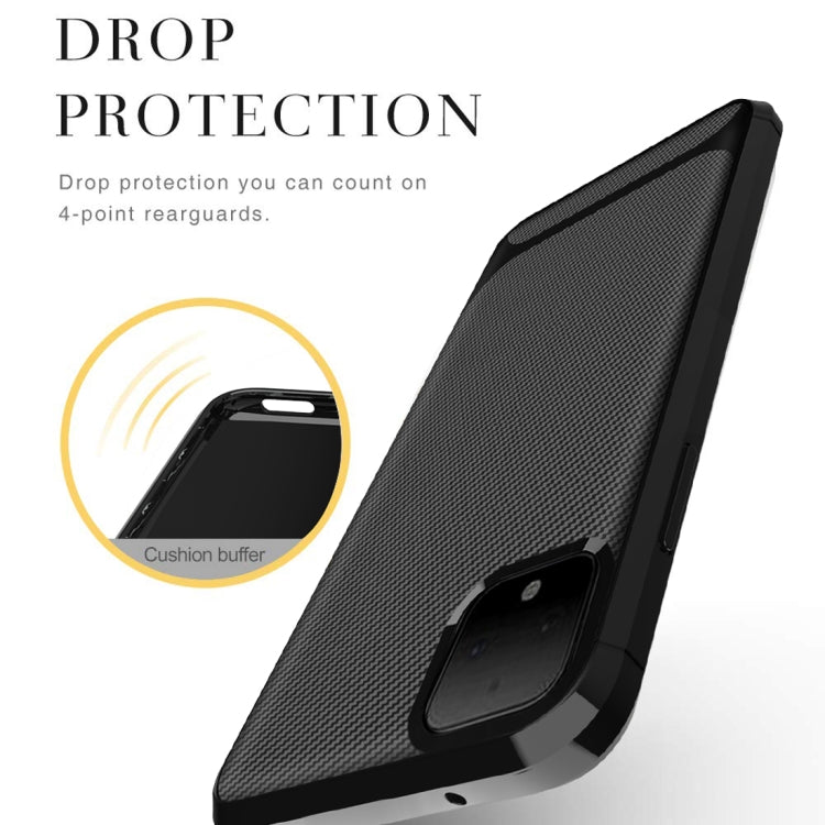For Google Pixel 4 Carbon Fiber Texture Shockproof TPU Protective Case