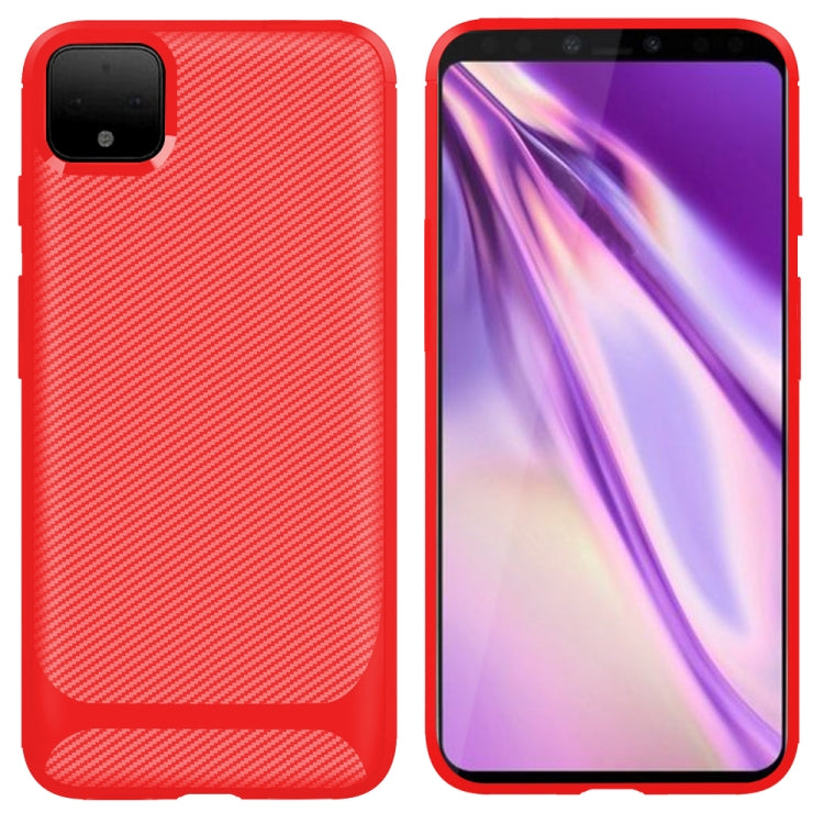 For Google Pixel 4 Carbon Fiber Texture Shockproof TPU Protective Case