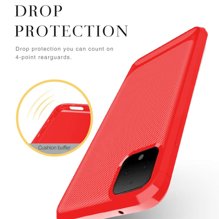 For Google Pixel 4 Carbon Fiber Texture Shockproof TPU Protective Case