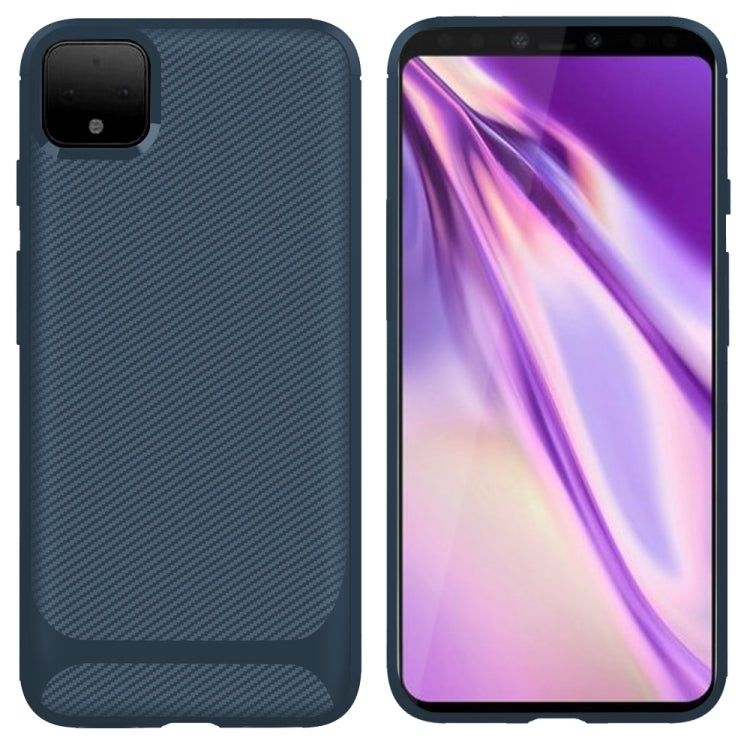 For Google Pixel 4 Carbon Fiber Texture Shockproof TPU Protective Case