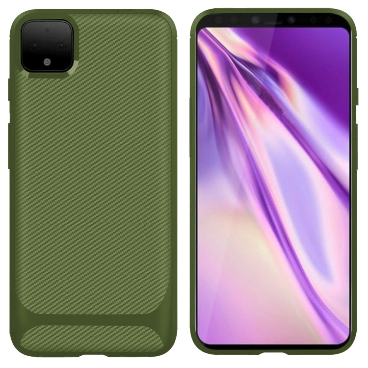 For Google Pixel 4 Carbon Fiber Texture Shockproof TPU Protective Case
