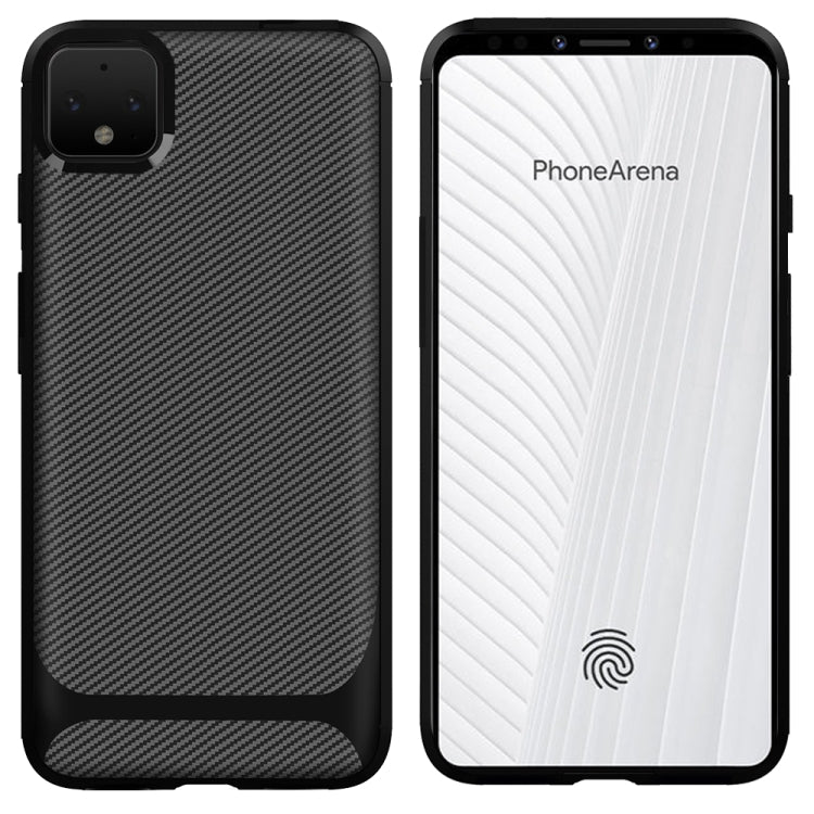 For Google Pixel 4 XL Carbon Fiber Texture Shockproof TPU Protective Case
