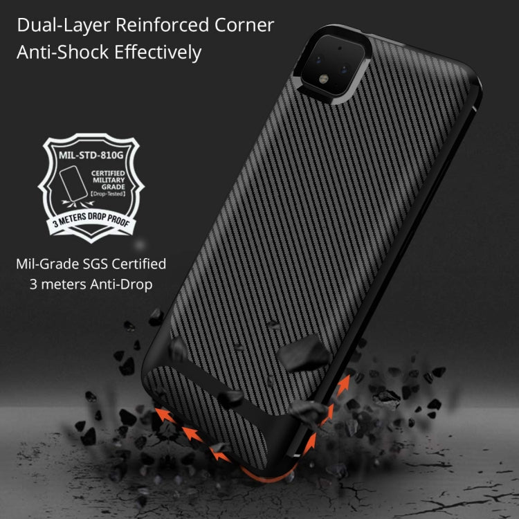 For Google Pixel 4 XL Carbon Fiber Texture Shockproof TPU Protective Case